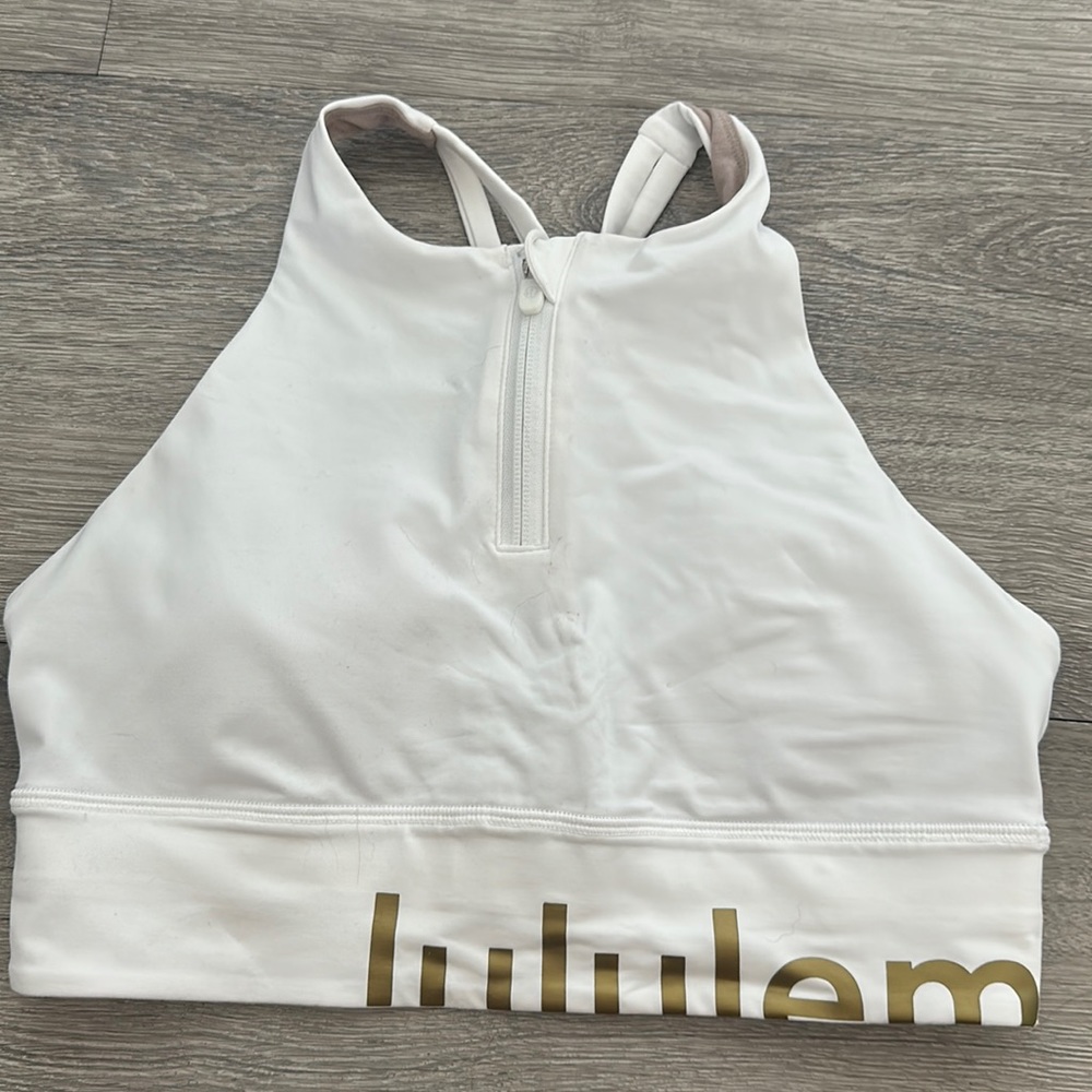 Lululemon Energy Bra High Neck Long Line Zip